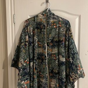 Traditional Japanese Plain Cloth Silk Kimono